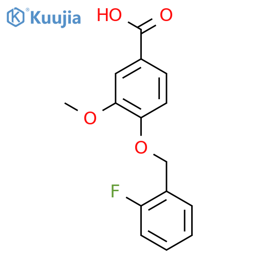 Benzoic acid, 4-[(2-fluorophenyl)methoxy]-3-methoxy- structure