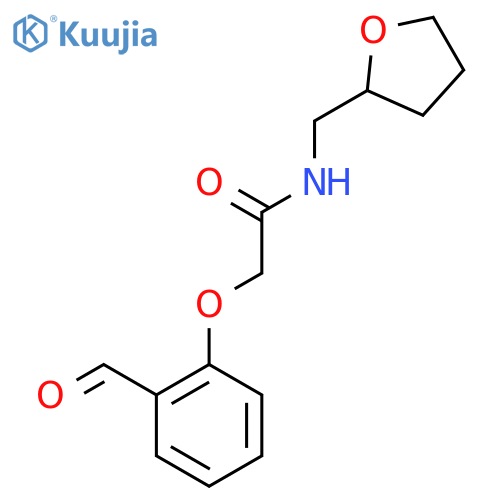 2-(2-Formylphenoxy)-N-(tetrahydro-2-furanylmethyl)acetamide structure