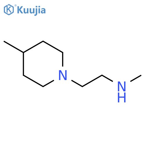 N-Methyl-2-(4-methylpiperidin-1-yl)ethanamine structure