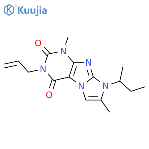 8-(butan-2-yl)-1,7-dimethyl-3-(prop-2-en-1-yl)-1H,2H,3H,4H,8H-imidazo1,2-gpurine-2,4-dione structure