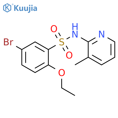 5-bromo-2-ethoxy-N-(3-methylpyridin-2-yl)benzene-1-sulfonamide structure