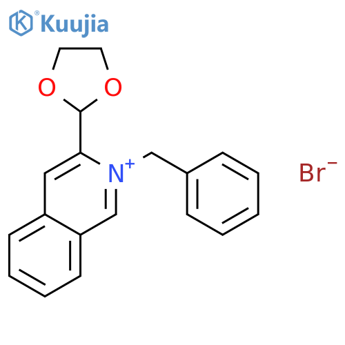 ISOQUINOLINIUM, 3-(1,3-DIOXOLAN-2-YL)-2-(PHENYLMETHYL)-, BROMIDE (1:1) structure