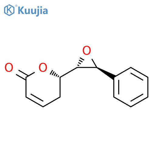 2H-Pyran-2-one, 5,6-dihydro-6-[(2S,3S)-3-phenyl-2-oxiranyl]-, (6S)- structure