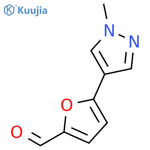 2-Furancarboxaldehyde, 5-(1-methyl-1H-pyrazol-4-yl)- structure