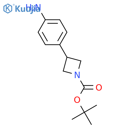 Tert-butyl 3-(4-aminophenyl)azetidine-1-carboxylate structure