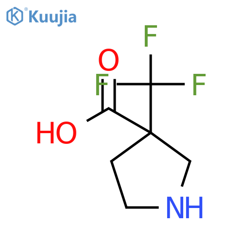 3-(trifluoromethyl)pyrrolidine-3-carboxylic acid structure
