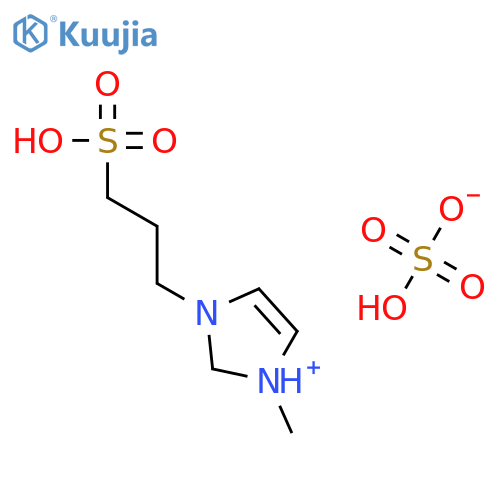 1H-Imidazolium, 1-methyl-3-(3-sulfopropyl)-, sulfate (1:1) structure