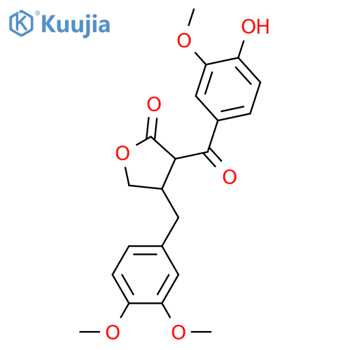 3,3',4,4',7-Pentahydroxy-8,8'-lignan-9,9'-olide; (8R*,8'S*)-form, 7-Ketone, 3,3',4'-tri-Me ether structure