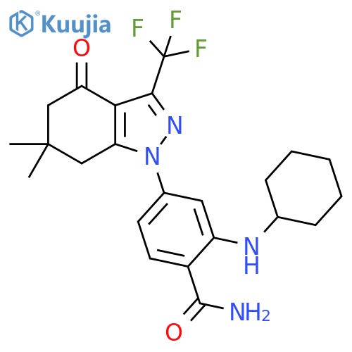 Benzamide,2-(cyclohexylamino)-4-[4,5,6,7-tetrahydro-6,6-dimethyl-4-oxo-3-(trifluoromethyl)-1H-indazol-1-yl]- structure