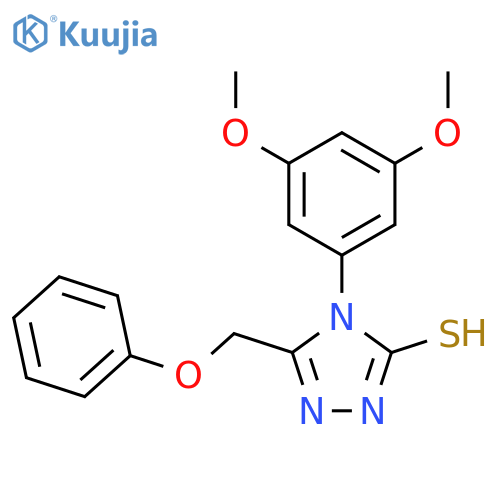 4-(3,5-Dimethoxy-phenyl)-5-phenoxymethyl-4H-[1,2,4]triazole-3-thiol structure