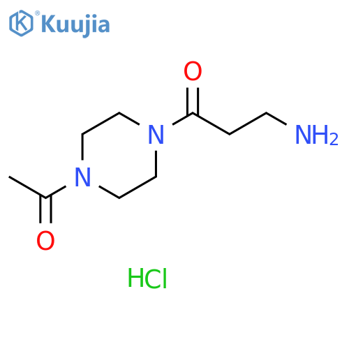 1-(4-acetylpiperazin-1-yl)-3-amino-propan-1-one;hydrochloride structure