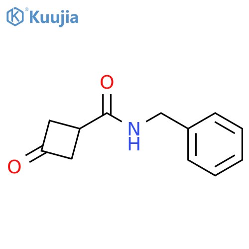 Cyclobutanecarboxamide, 3-oxo-N-(phenylmethyl)- structure