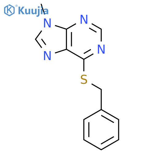 6-(benzylsulfanyl)-9-methyl-9H-purine structure