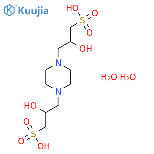 3,3'-(Piperazine-1,4-diyl)bis(2-hydroxypropane-1-sulfonic acid) dihydrate structure