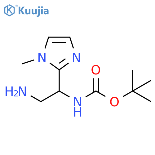 tert-butyl N-2-amino-1-(1-methyl-1H-imidazol-2-yl)ethylcarbamate structure