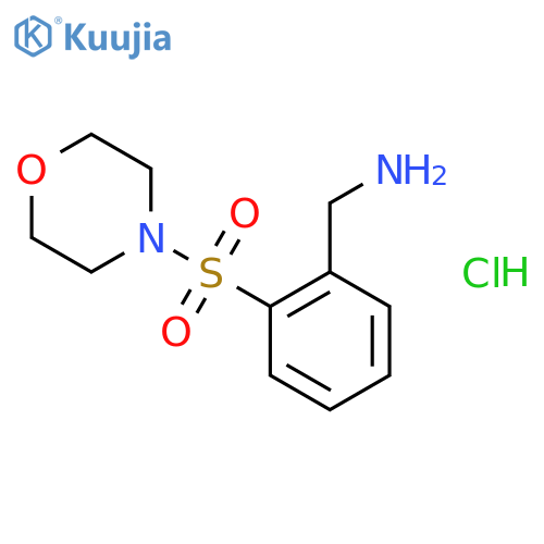 (2-morpholinosulfonylphenyl)methanamine;hydrochloride structure