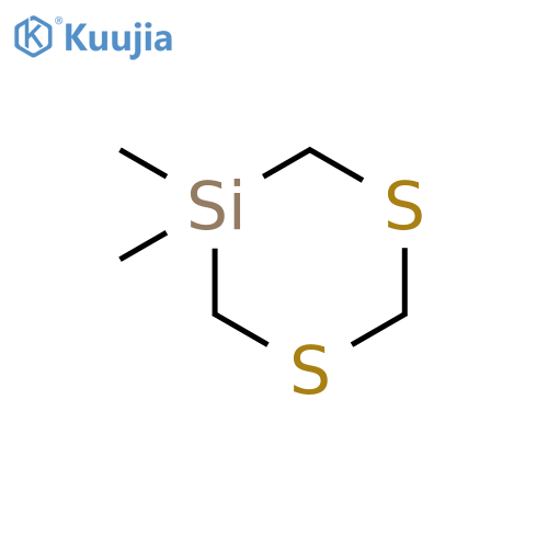1,3-Dithia-5-silacyclohexane, 5,5-dimethyl- structure