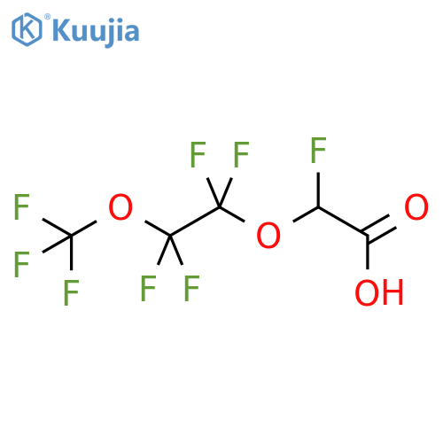 Acetic acid, 2-fluoro-2-[1,1,2,2-tetrafluoro-2-(trifluoromethoxy)ethoxy]- structure