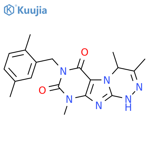 7-(2,5-dimethylphenyl)methyl-3,4,9-trimethyl-1H,4H,6H,7H,8H,9H-1,2,4triazino4,3-gpurine-6,8-dione structure