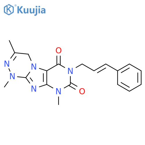 1,3,9-trimethyl-7-(2E)-3-phenylprop-2-en-1-yl-1H,4H,6H,7H,8H,9H-1,2,4triazino4,3-gpurine-6,8-dione structure
