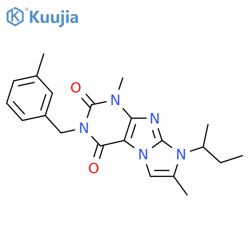 8-(butan-2-yl)-1,7-dimethyl-3-(3-methylphenyl)methyl-1H,2H,3H,4H,8H-imidazo1,2-gpurine-2,4-dione structure