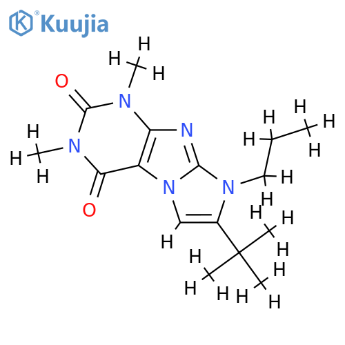 7-tert-butyl-1,3-dimethyl-8-propyl-1H,2H,3H,4H,8H-imidazo1,2-gpurine-2,4-dione structure