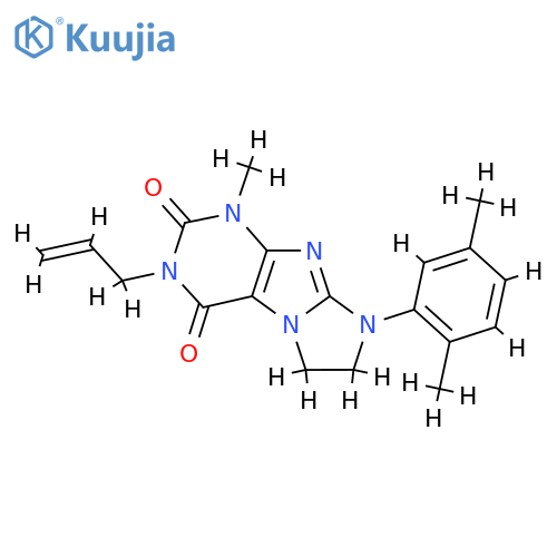 8-(2,5-dimethylphenyl)-1-methyl-3-(prop-2-en-1-yl)-1H,2H,3H,4H,6H,7H,8H-imidazo1,2-gpurine-2,4-dione structure