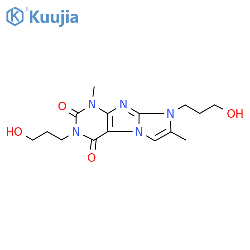 3,8-bis(3-hydroxypropyl)-1,7-dimethyl-1H,2H,3H,4H,8H-imidazo1,2-gpurine-2,4-dione structure
