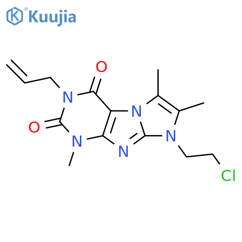 8-(2-chloroethyl)-1,6,7-trimethyl-3-(prop-2-en-1-yl)-1H,2H,3H,4H,8H-imidazo1,2-gpurine-2,4-dione structure