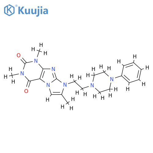 1,3,7-trimethyl-8-2-(4-phenylpiperazin-1-yl)ethyl-1H,2H,3H,4H,8H-imidazo1,2-gpurine-2,4-dione structure