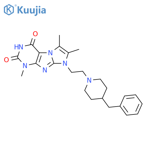 8-2-(4-benzylpiperidin-1-yl)ethyl-1,6,7-trimethyl-1H,2H,3H,4H,8H-imidazo1,2-gpurine-2,4-dione structure