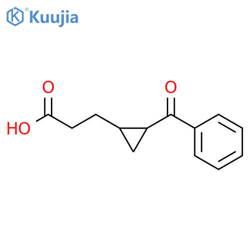 3-(2-Benzoylcyclopropyl)propanoic acid structure