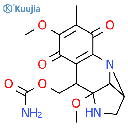 (2a,5-dimethoxy-6-methyl-4,7-dioxo-1,2,2a,3,4,7,7c,7d-octahydro-2,7b-diazabenzo[f]cyclopropa[cd]inden-3-yl)methyl carbamate structure