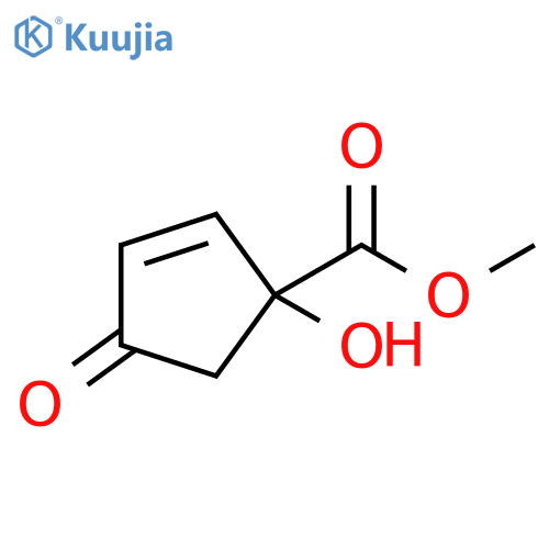 methyl 1-hydroxy-4-oxocyclopent-2-ene-1-carboxylate structure