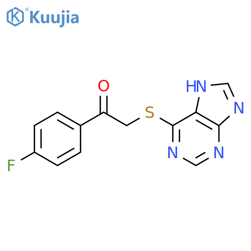 1-(4-fluorophenyl)-2-(7H-purin-6-ylsulfanyl)ethan-1-one structure