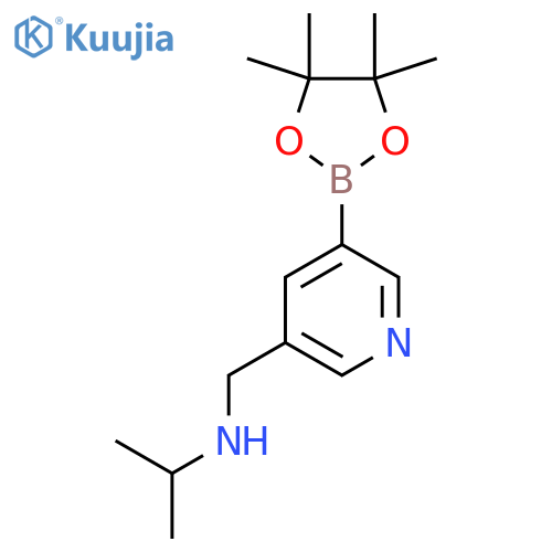 Isopropyl-5-(4,4,5,5-tetramethyl-1,3,2dioxaborolan-2-yl)-pyridin-3-ylmethyl-amine structure