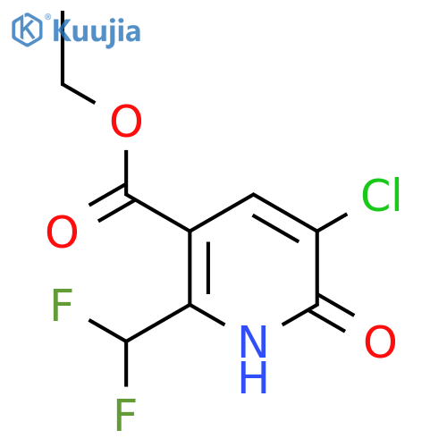 Ethyl 5-chloro-2-(difluoromethyl)-6-oxo-1,6-dihydropyridine-3-carboxylate structure
