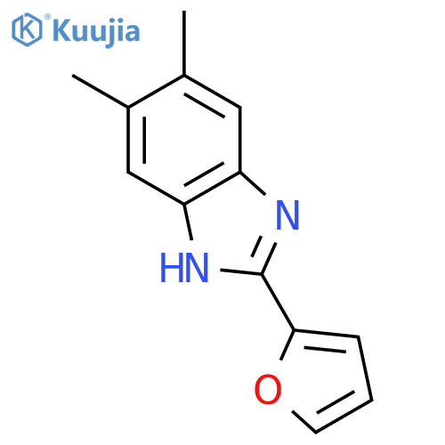 2-(2-furanyl)-5,6-dimethyl-1H-Benzimidazole structure