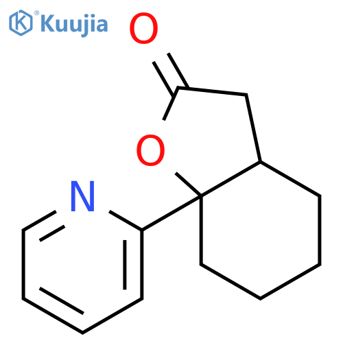 2(3H)-Benzofuranone, hexahydro-7a-(2-pyridinyl)- structure