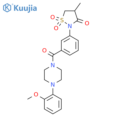 2-{3-4-(2-methoxyphenyl)piperazine-1-carbonylphenyl}-4-methyl-1lambda6,2-thiazolidine-1,1,3-trione structure