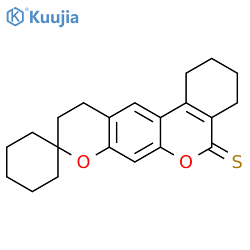 spiro[1,2,3,4,10,11-hexahydroisochromeno[4,3-g]chromene-9,1-cyclohexane]-5-thione structure