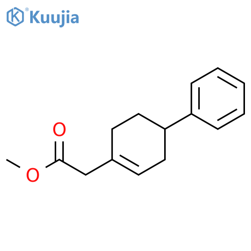 1-Cyclohexene-1-acetic acid, 4-phenyl-, methyl ester structure