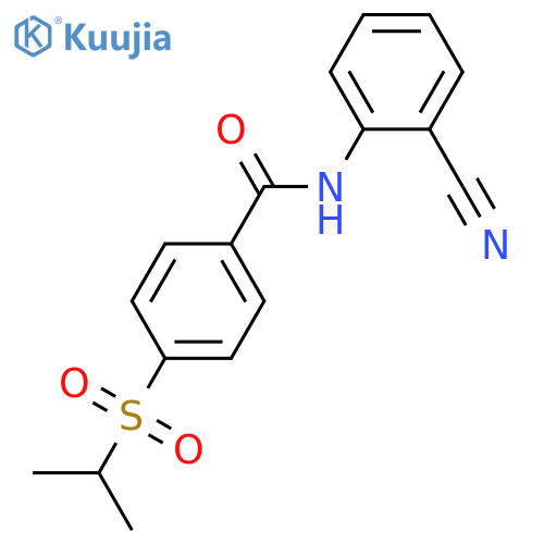 N-(2-cyanophenyl)-4-(propane-2-sulfonyl)benzamide structure