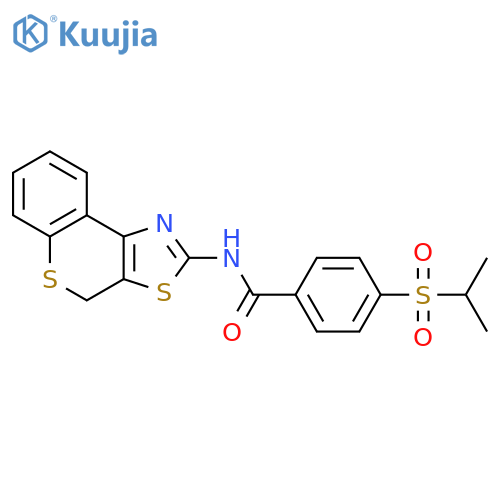 4-(propane-2-sulfonyl)-N-{4H-thiochromeno4,3-d1,3thiazol-2-yl}benzamide structure