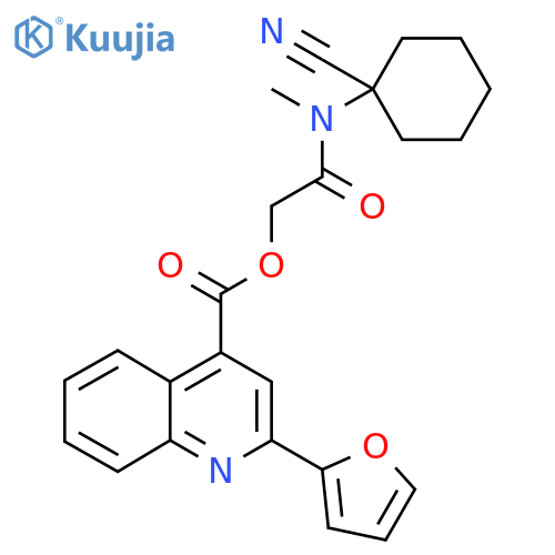 [(1-Cyanocyclohexyl)(methyl)carbamoyl]methyl 2-(furan-2-yl)quinoline-4-carboxylate structure