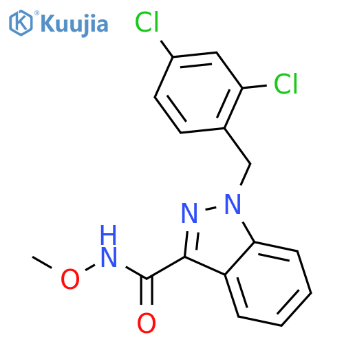 1H-Indazole-3-carboxamide, 1-[(2,4-dichlorophenyl)methyl]-N-methoxy- structure