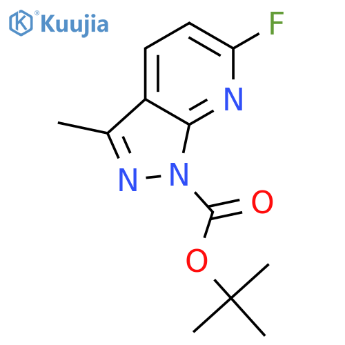 tert-butyl 6-fluoro-3-methyl-1H-pyrazolo[3,4-b]pyridine-1-carboxylate structure