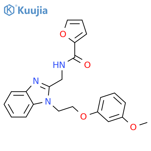 N-({1-2-(3-methoxyphenoxy)ethyl-1H-1,3-benzodiazol-2-yl}methyl)furan-2-carboxamide structure