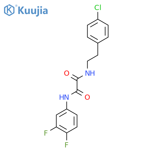 N'-2-(4-chlorophenyl)ethyl-N-(3,4-difluorophenyl)ethanediamide structure