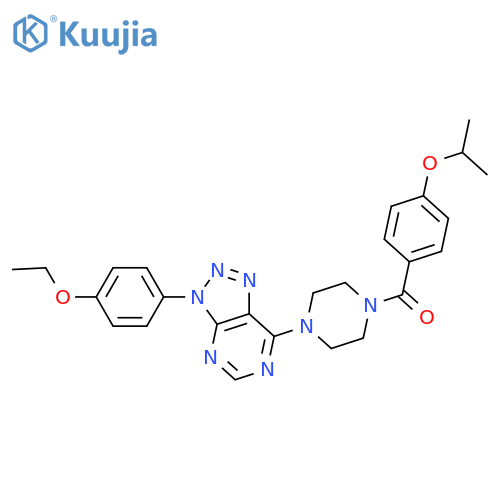 1-3-(4-ethoxyphenyl)-3H-1,2,3triazolo4,5-dpyrimidin-7-yl-4-4-(propan-2-yloxy)benzoylpiperazine structure